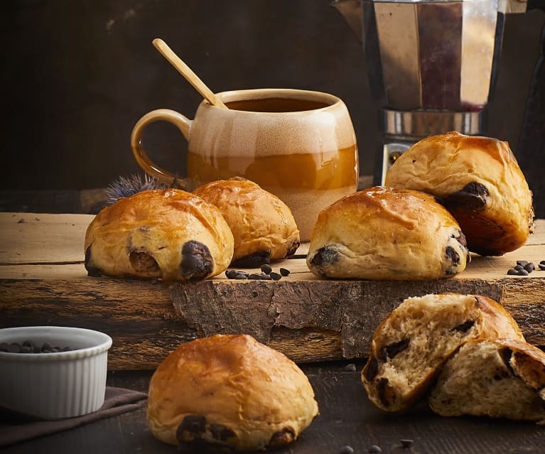 Panini con gocce di cioccolato senza glutine