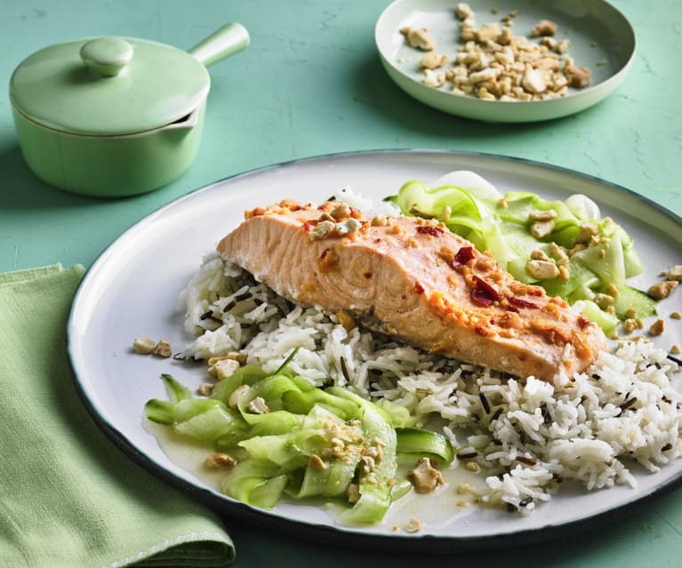 Asia-Lachs mit Gurkensalat - Cookidoo™– the official Thermomix® recipe ...