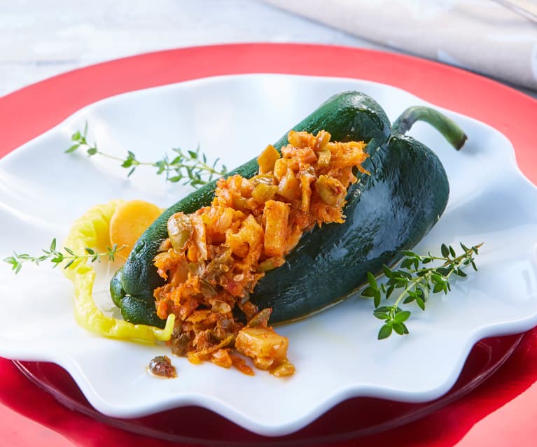 Chiles rellenos de bacalao