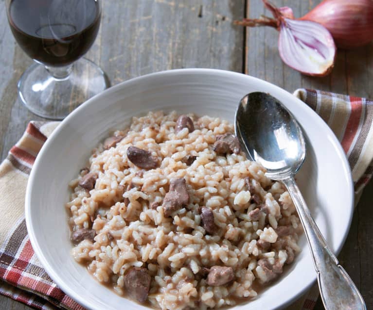 Risotto con fegatini di pollo