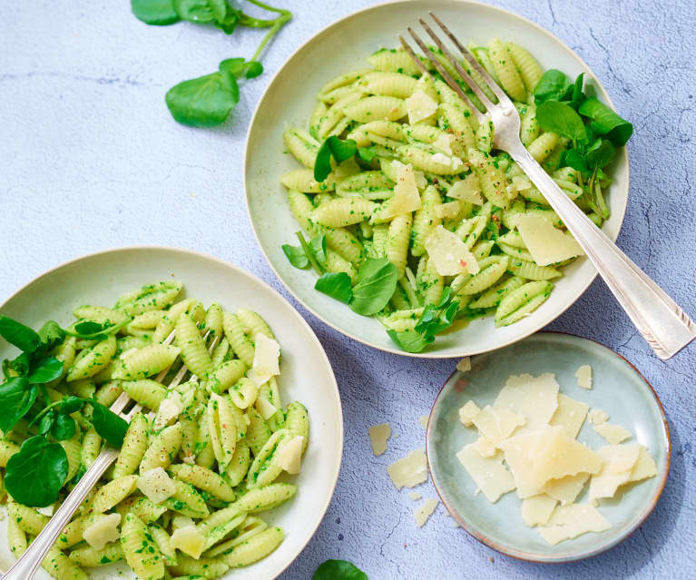 Pâtes au pesto de cresson