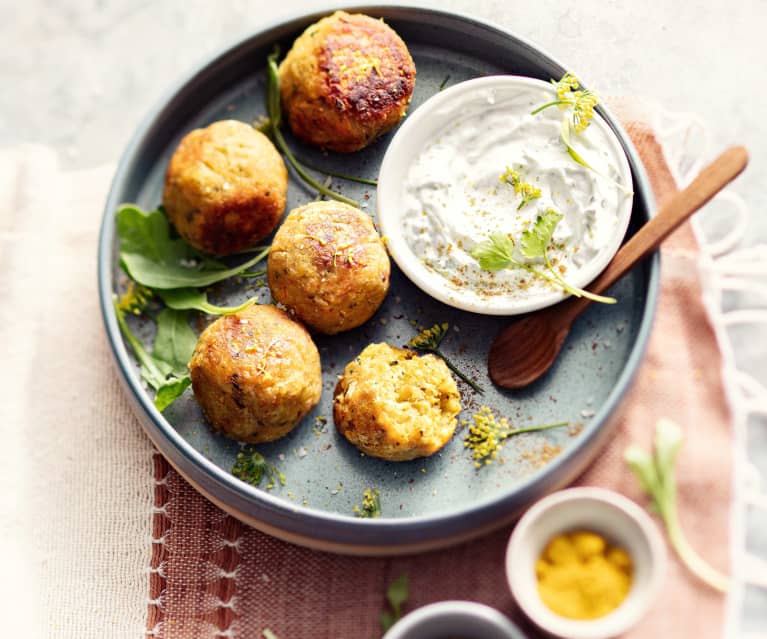 Boulettes de pois chiches à l'indienne