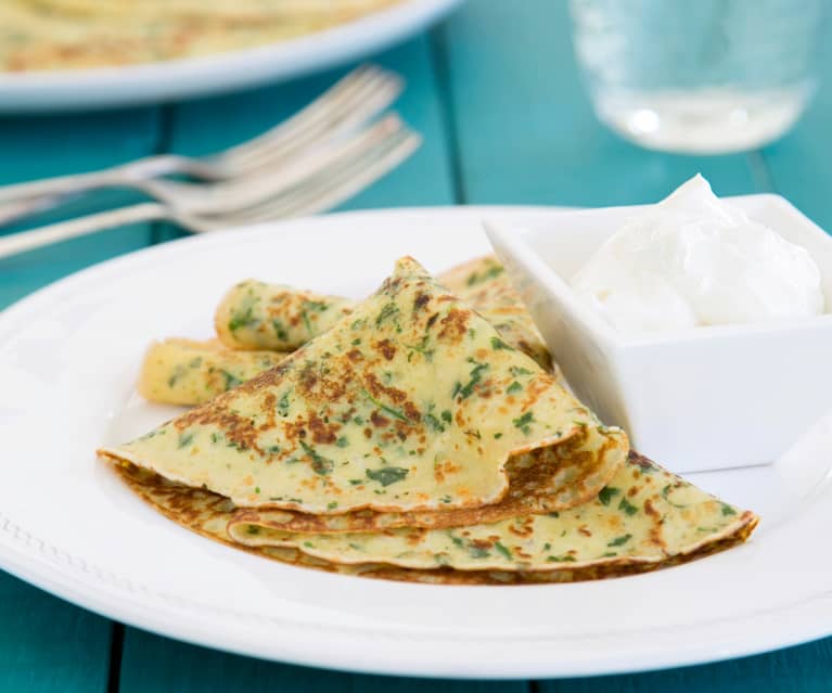 Crêpes with herbs