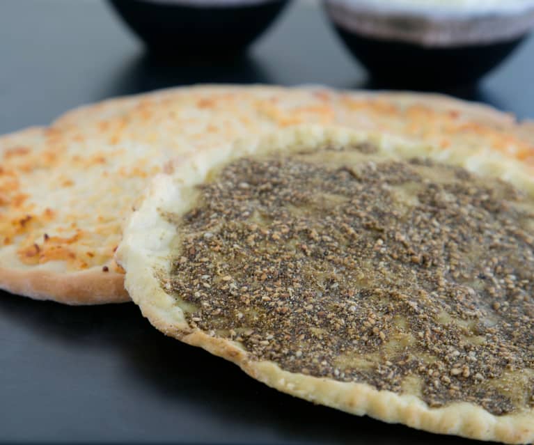 Za'atar flat bread (mankouche)