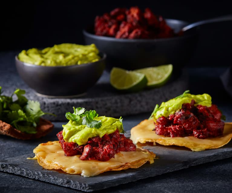 Tostadas de suadero adobado y guacamole TM6