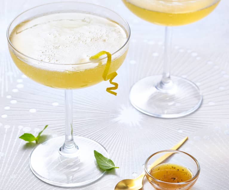 Cocktail citron-gingembre et champagne