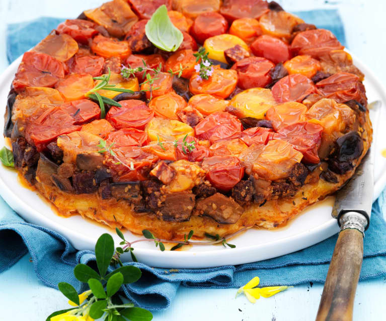 Tatin de tomates cerise au chorizo