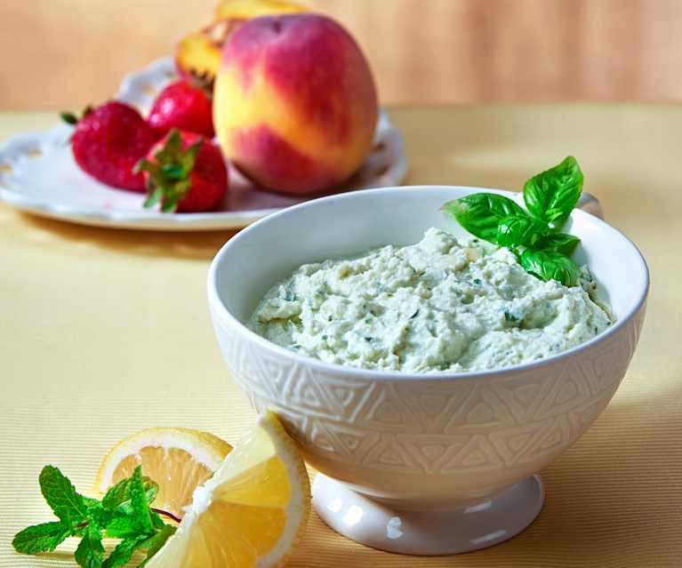 Salsa ricotta, basilico e miele