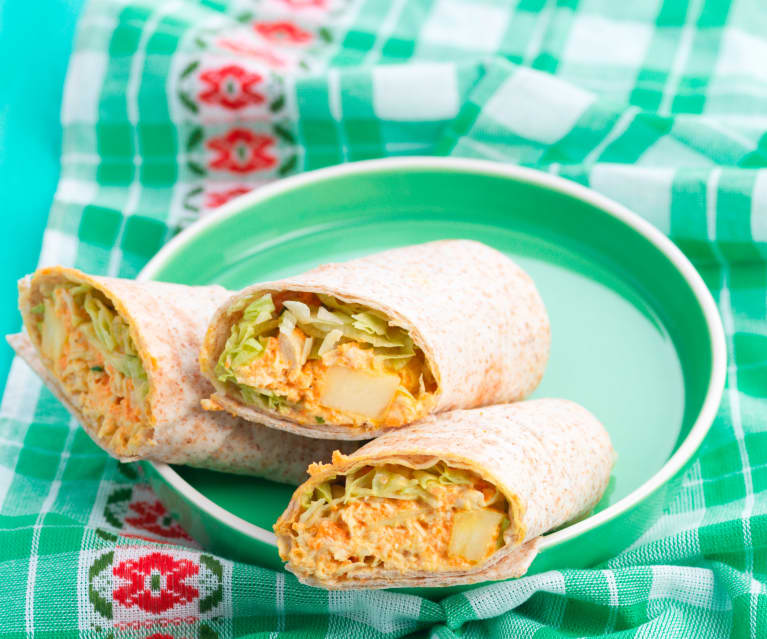 Wraps de frango e ananás