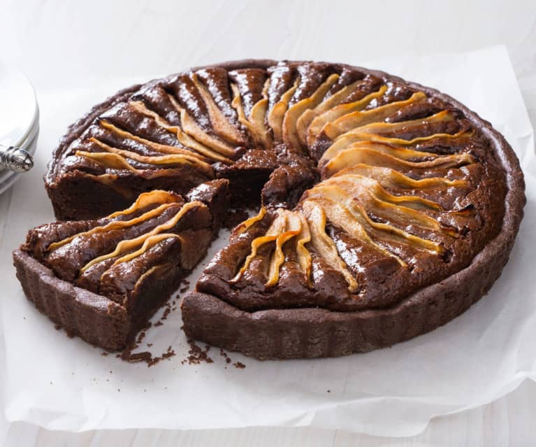 Pear and chocolate frangipane