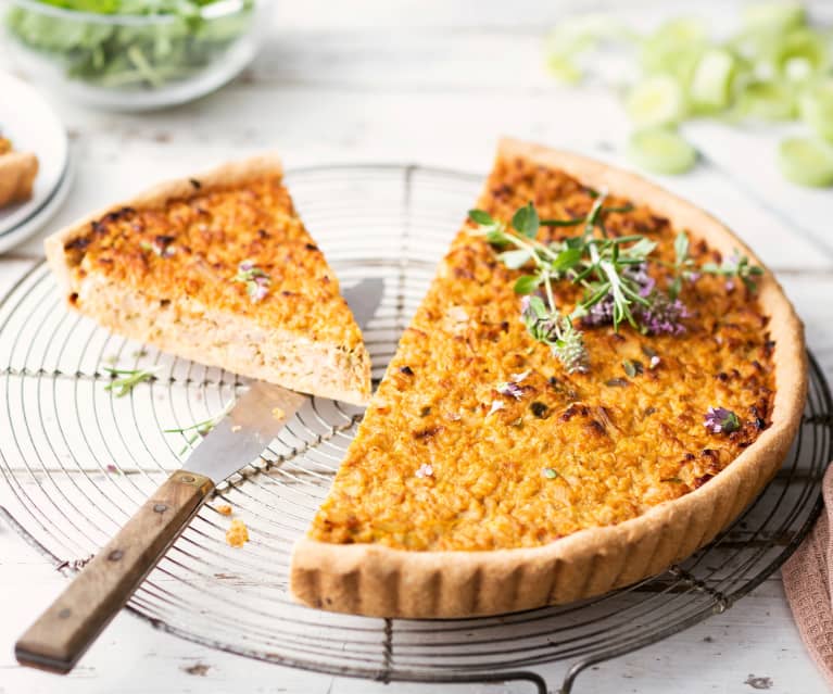 Quiche au poireau et au thon