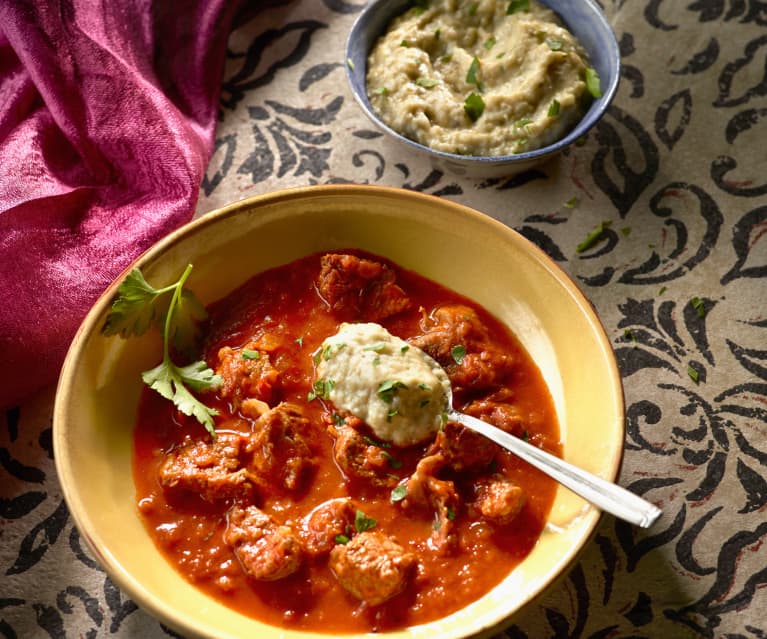 Lammragout mit Auberginenpüree - Hünkâr Beğendi