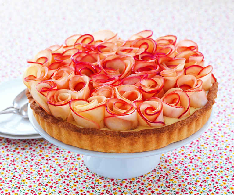Tarte aux pommes bouquet de roses Tarte aux pommes bouquet de roses