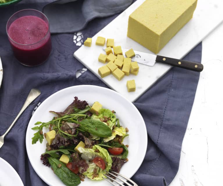 Spelt Salad with Burmese Tofu