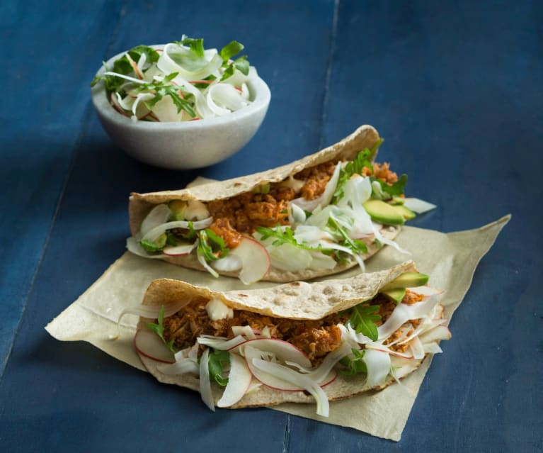 Slow Cooked Pulled Pork with Apple and Fennel Salad