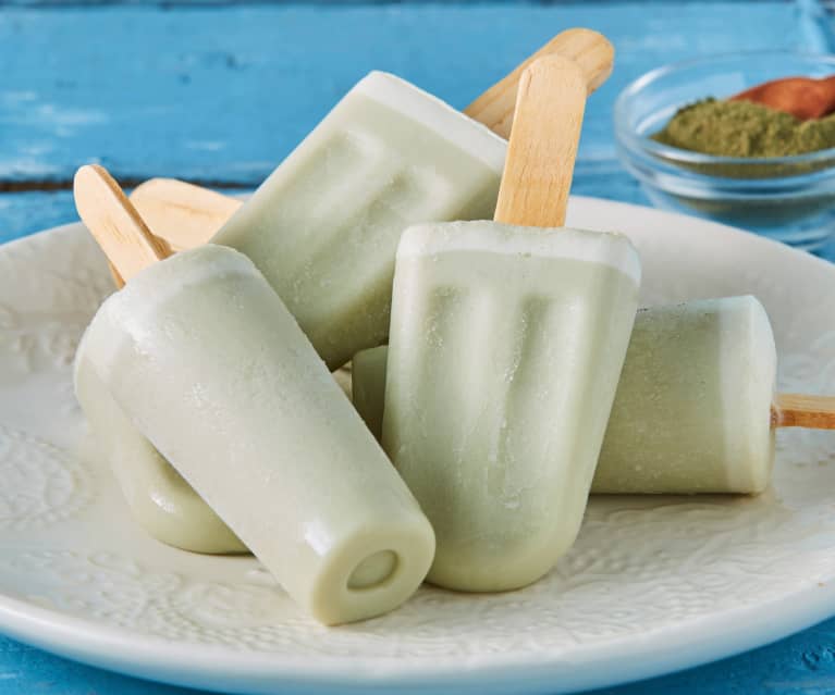 Paletas heladas de matcha