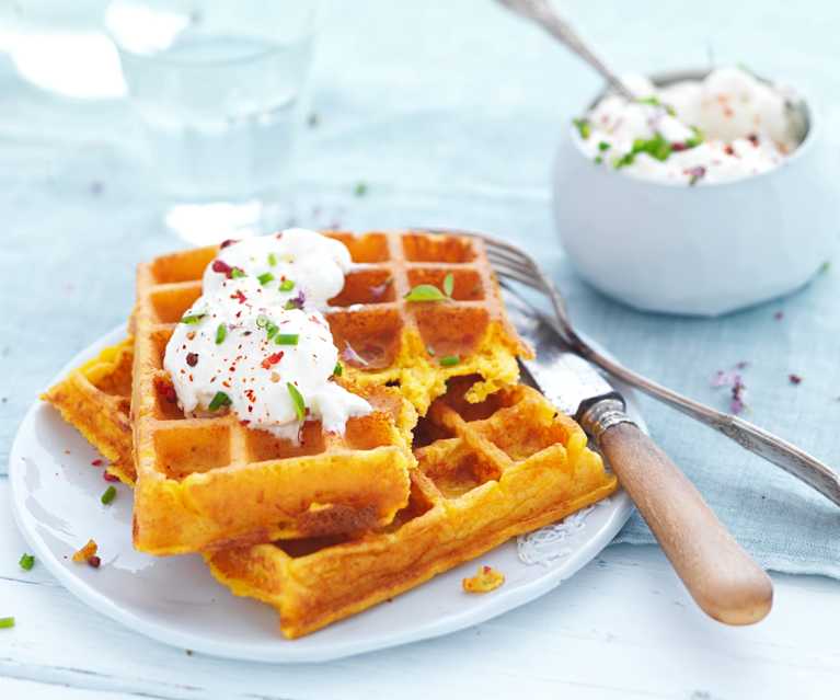 Gaufres patate douce et épices Gaufres patate douce et épices