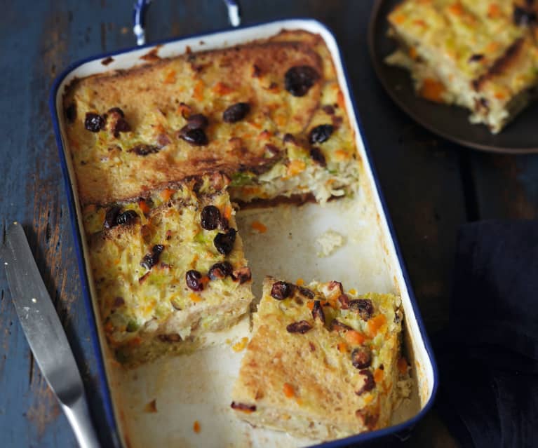 Pudding de légumes aux noisettes et aux cranberries