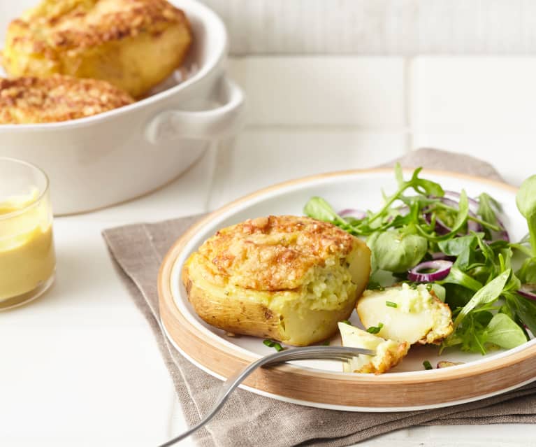 Pommes de terre farcies et gratinées à la moutarde