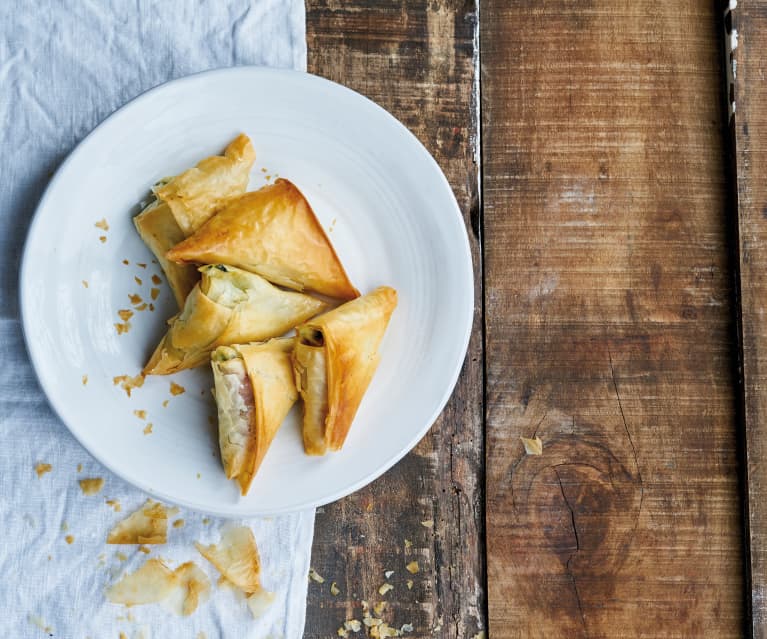 Almofadinhas de espinafres e queijo