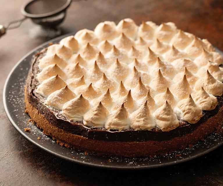 Cheesecake au chocolat, nappage à la guimauve Cheesecake au chocolat, nappage à la guimauve