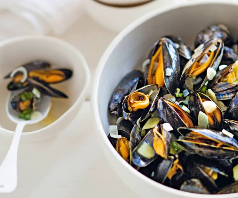 Moules marinières au gingembre