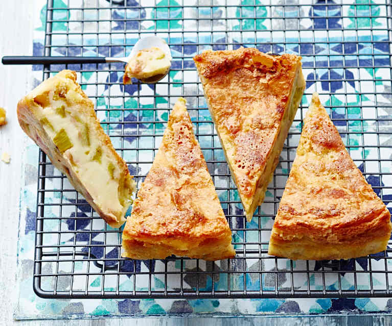 Fondant caramélisé à la rhubarbe