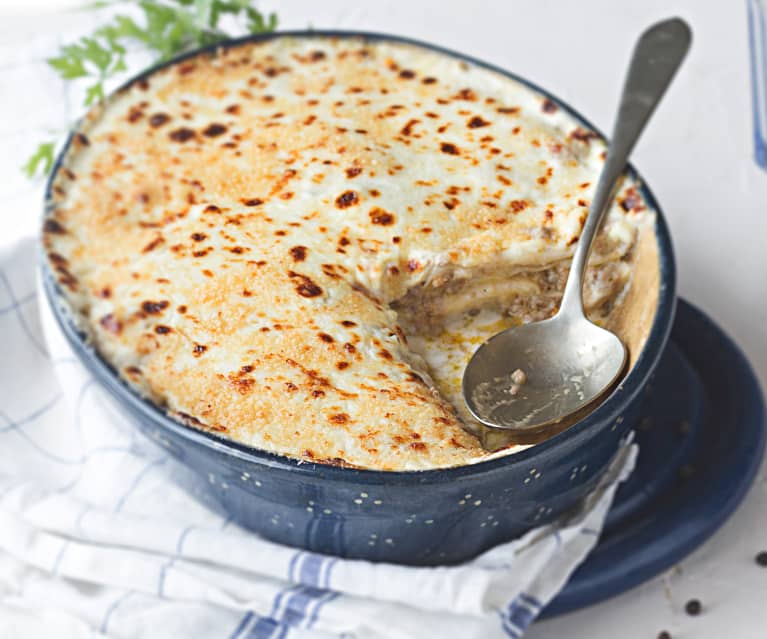 Lasaña de ternera y queso manchego (sin tomate)