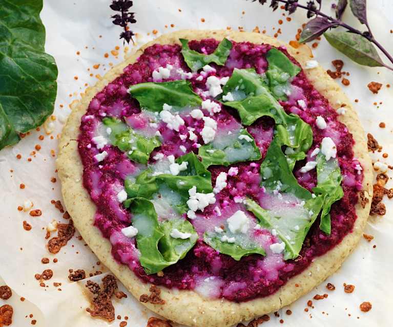 Beetroot and Kale Pizza