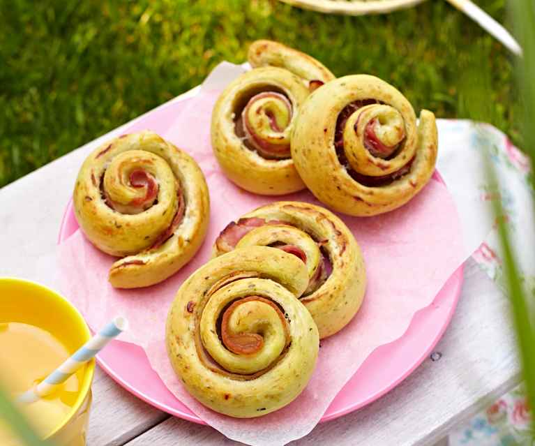 Kräuter-Bacon-Schnecken Kräuter-Bacon-Schnecken
