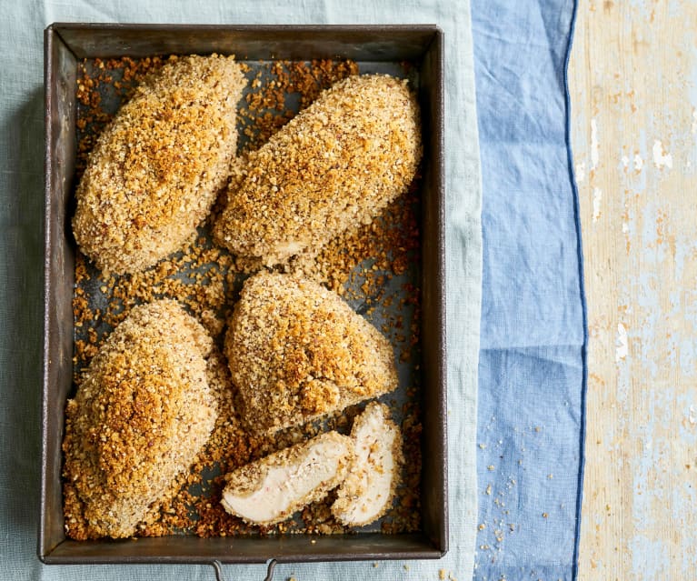 Panados de frango com amêndoa