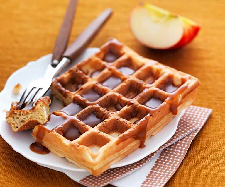 Gaufres aux pommes et au caramel Gaufres aux pommes et au caramel