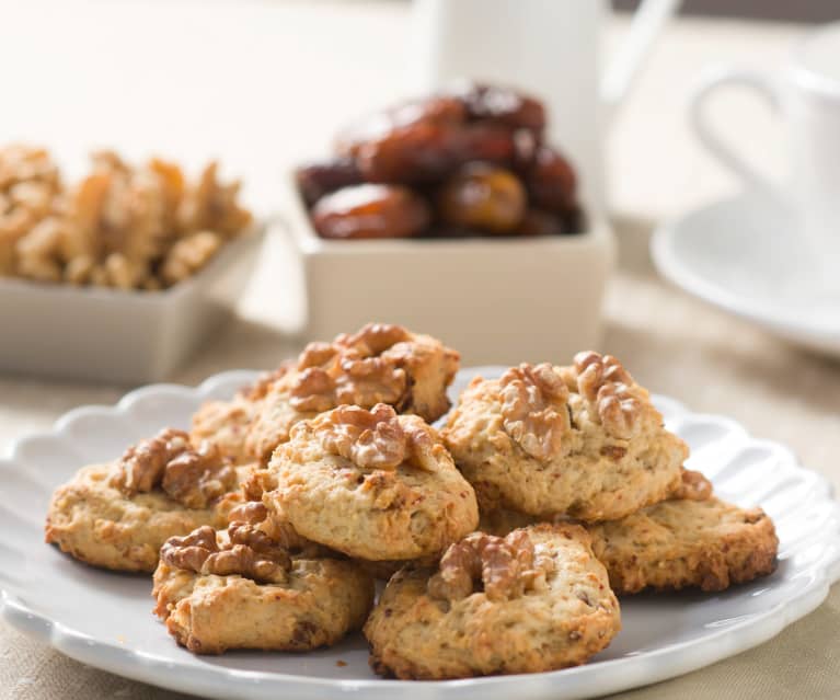 Cookies de dátiles, café y nueces