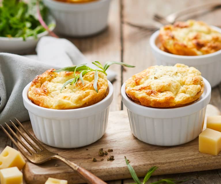 Minisoufflés au poulet et au fromage