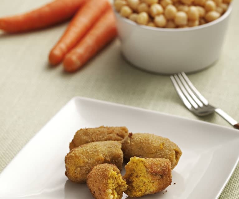 Croquetas de garbanzos y zanahoria