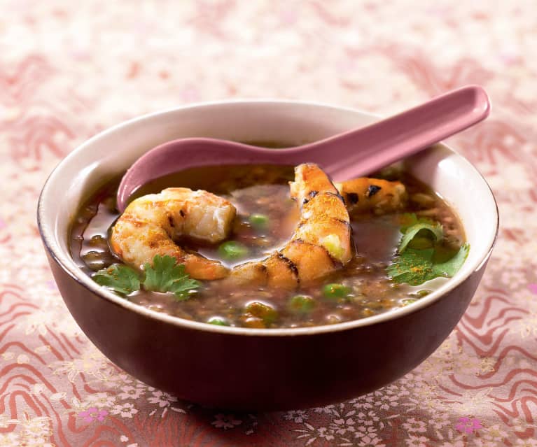 Avril - Bouillon de gambas à la citronnelle