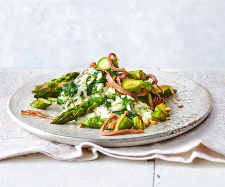 Risotto aux épinards et asperges Risotto aux épinards et asperges