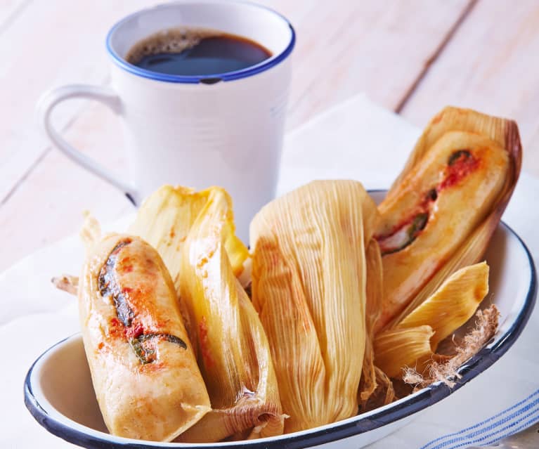 Tamales de elote con rajas - Cookidoo™– the official Thermomix® recipe  platform