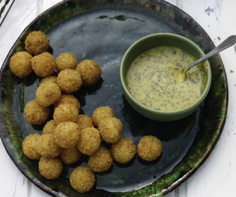 Tapioca Balls with Lemon and Poppy Seed Sauce