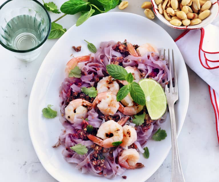 Salade vietnamienne, crevettes et nouilles