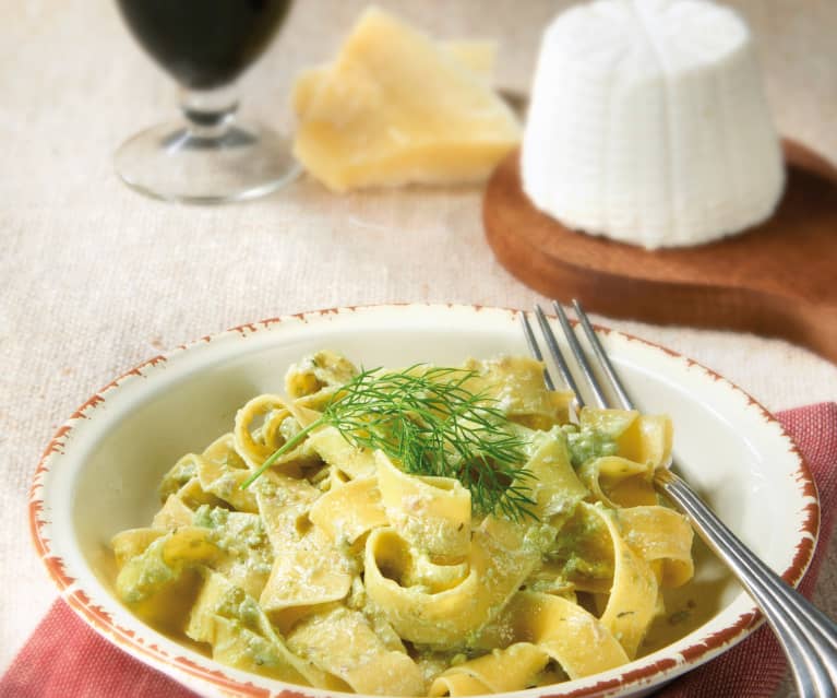 Pappardelle con macco di fave fresche