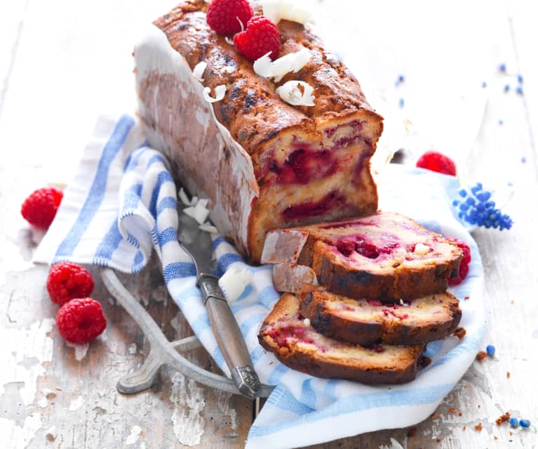 Cake framboise-chocolat blanc