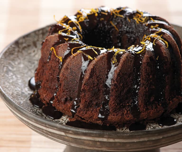 Bolo de chocolate com raspa de laranja