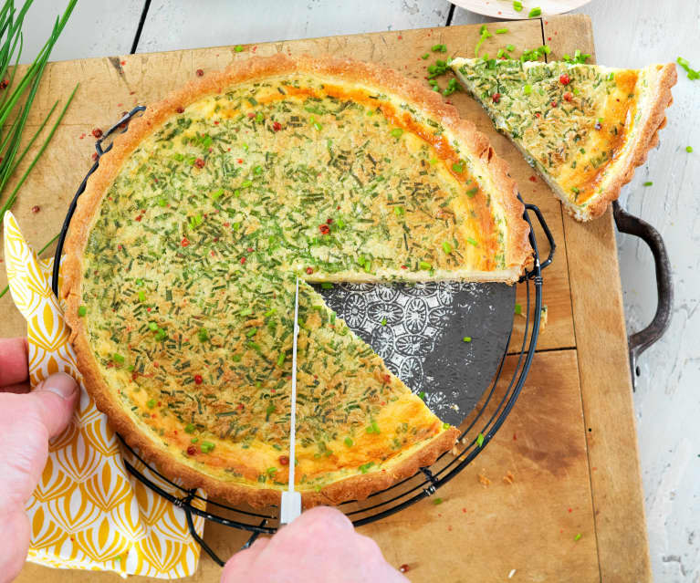 Quiche au parmesan et à la ciboulette