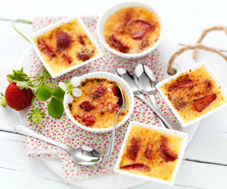 Crème brûlée à la fraise