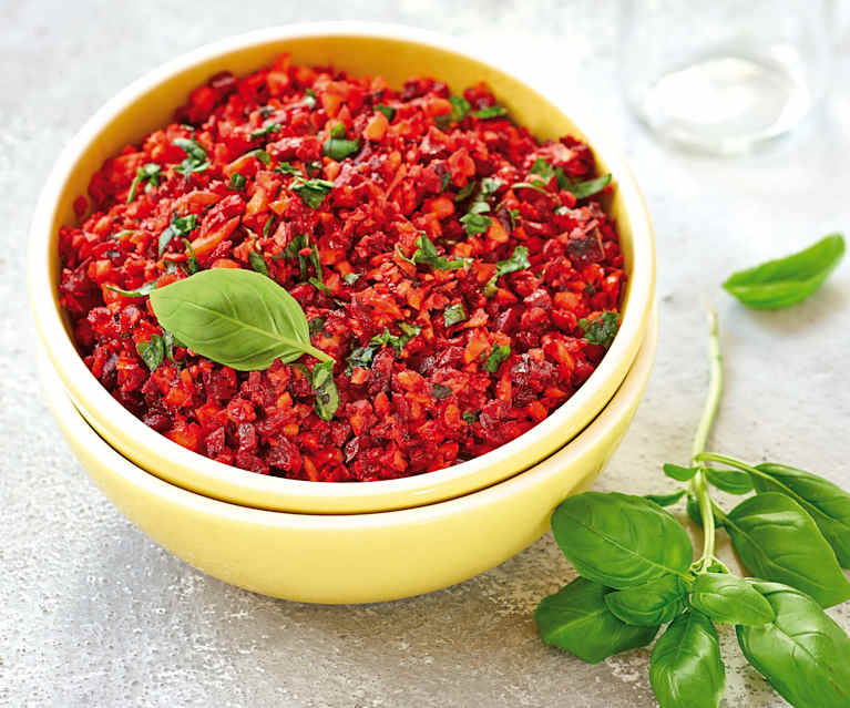 Salade carottes-betteraves au basilic Salade carottes-betteraves au basilic