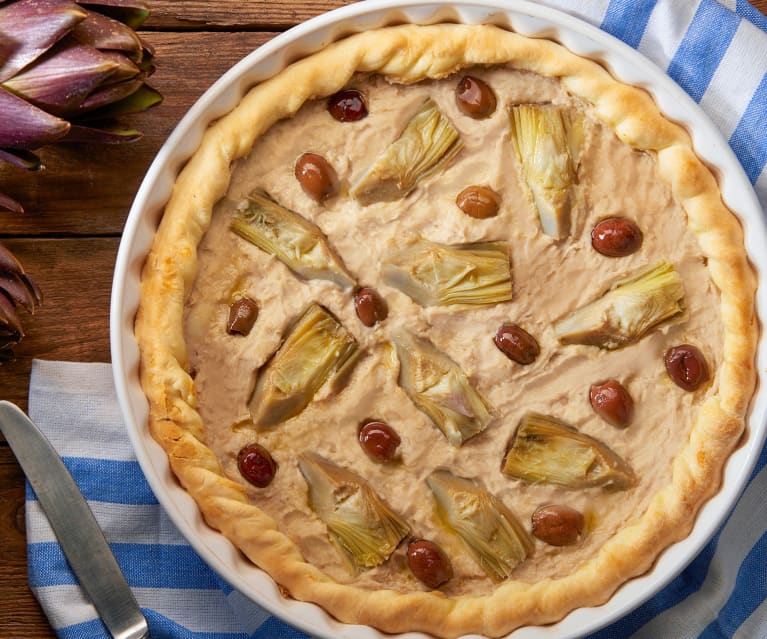 Crostata di carciofi e olive (vegan)