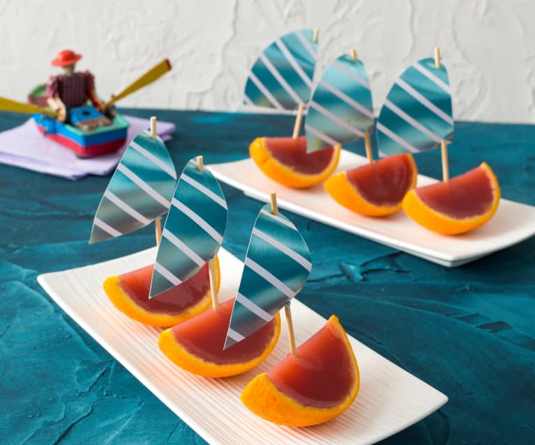 Strawberry jelly boats