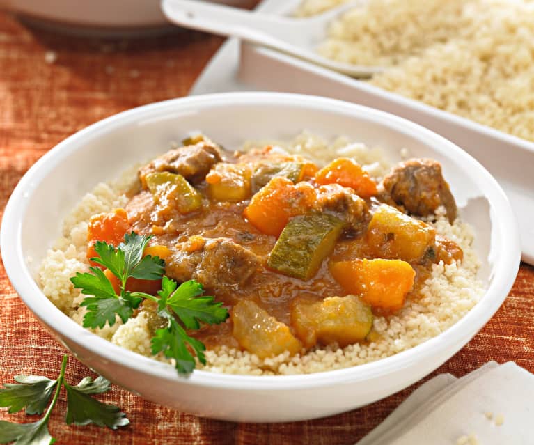 Cous cous con ragù di agnello e verdure