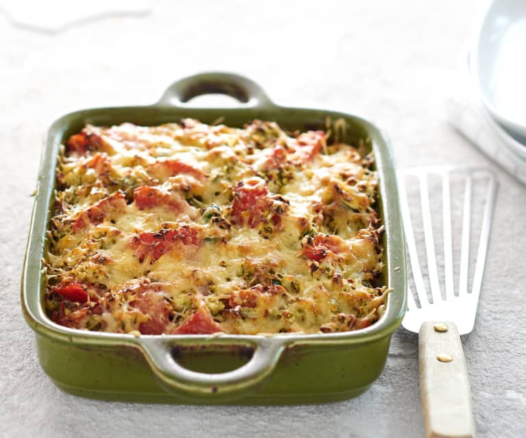 Gratin de merlu aux courgettes